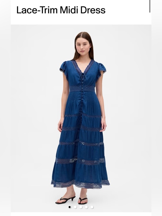 GAP Dresses & Skirts - Gap Lace Trim Midi Dress